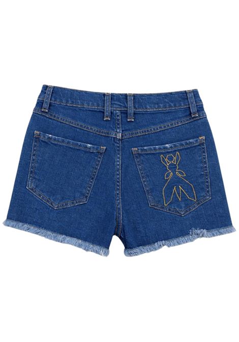 Shorts bambina in cotone denim Patrizia Pepe | 7P0421DENIMSCURO
